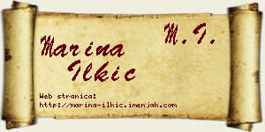 Marina Ilkić vizit kartica
